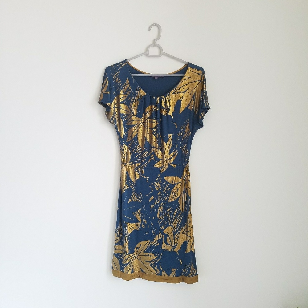 Hale Bob blue/gold dress